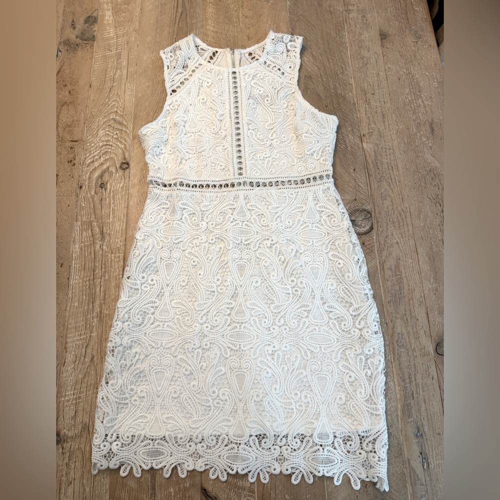 Lulu's White Lace Mini Dress